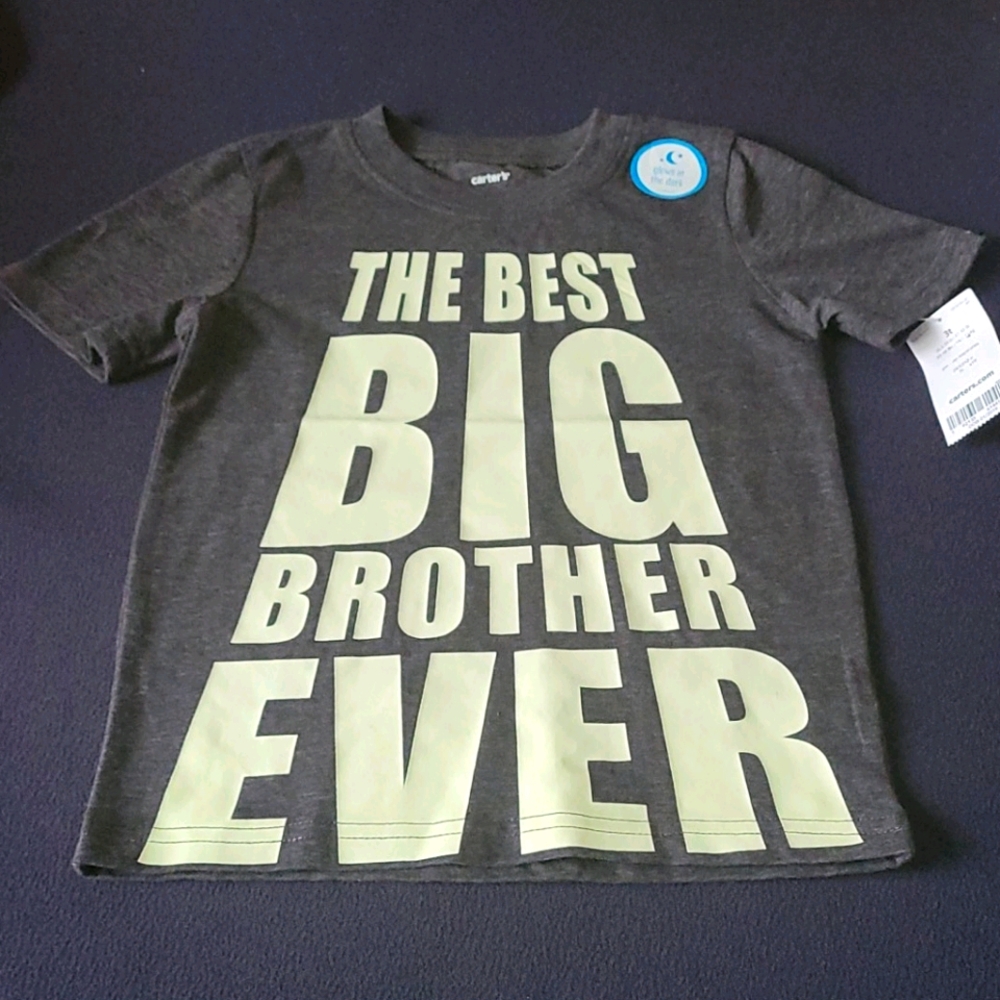 Carter's 3T Boy's T-shirt Dark Grey Glows in Dark